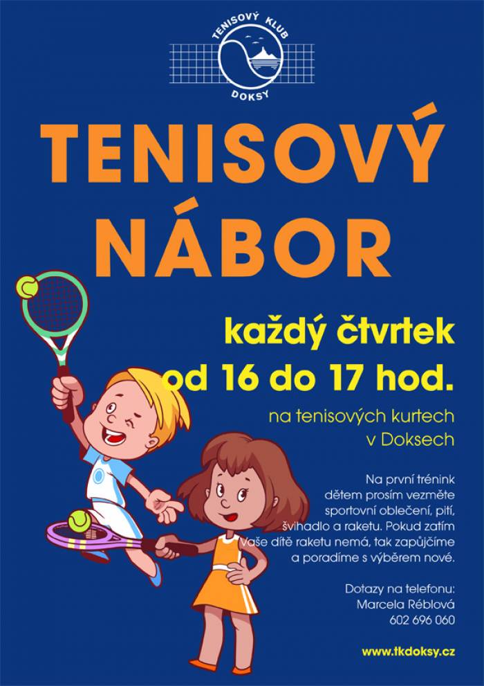 Nábor dětí do tenisové školy TK Doksy